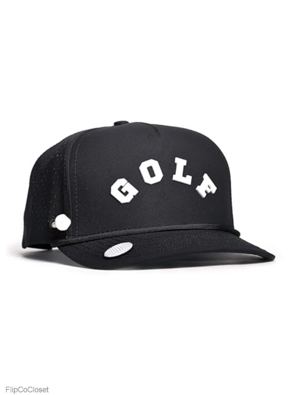 Golf Snapback Hat with Magnetic Brim & Tee Holder, Breathable Polyester